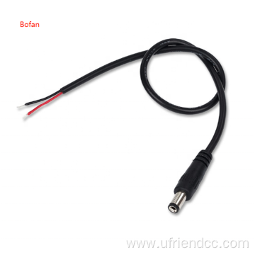 DC5525/DC5521 male plug to open power cable